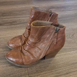 Tan Leather Ankle Booties